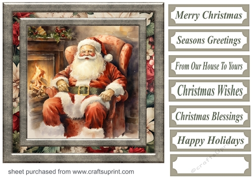 Santa scene card front 4