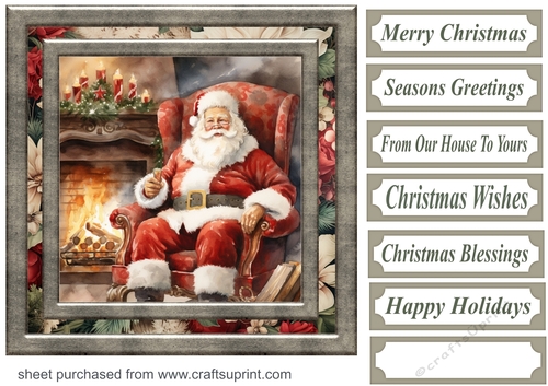 Santa scene card front 5