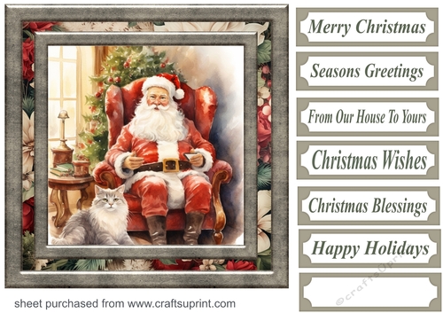 Santa scene card front 6