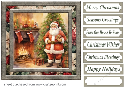 Santa scene card front 7