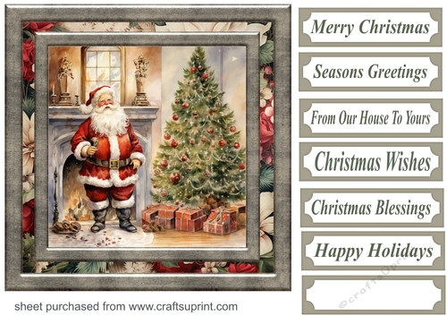 Santa scene card front 8