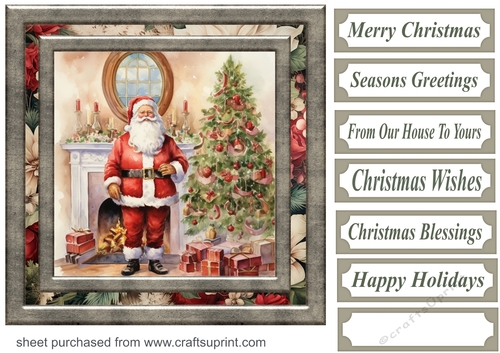 Santa scene card front 9