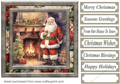 Santa scene card front 10