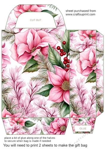 Pink Christmas gift bag 5