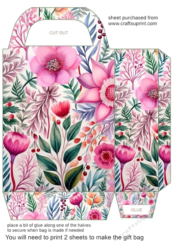 Pink Christmas gift bag 6