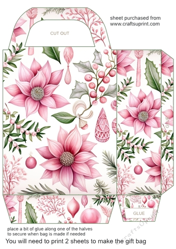 Pink Christmas gift bag 7