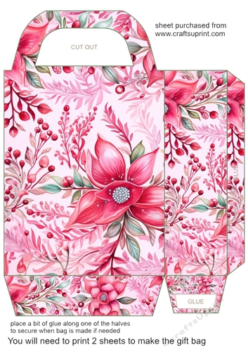 Pink Christmas gift bag 8
