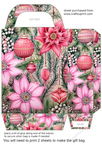 Pink Christmas gift bag 10