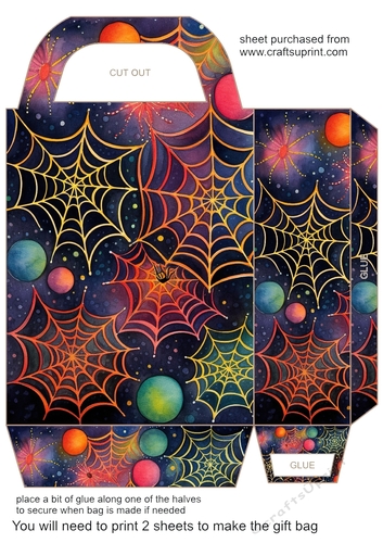 Bright spiders web gift bag 3