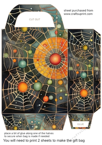 Bright spiders web gift bag 6