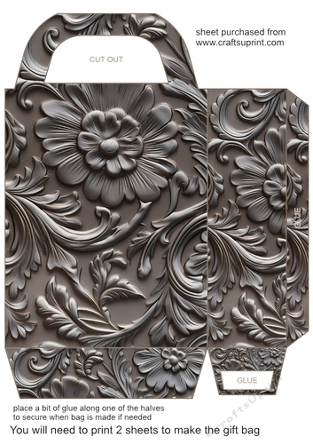 Embossed metal look gift bag 2