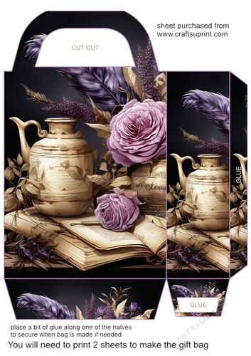 Lavender floral gift bag 9