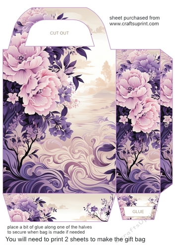 Lavender floral gift bag 10