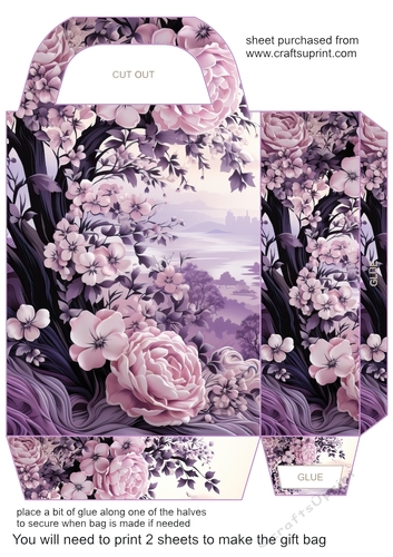 Lavender floral gift bag 11