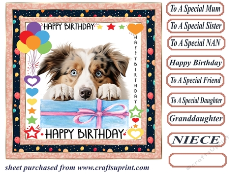 Pup Happy Birthday card front 2