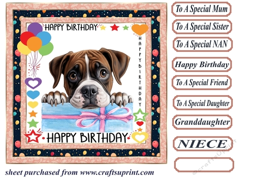 Pup Happy Birthday card front 8
