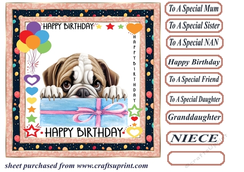 Pup Happy Birthday card front 9