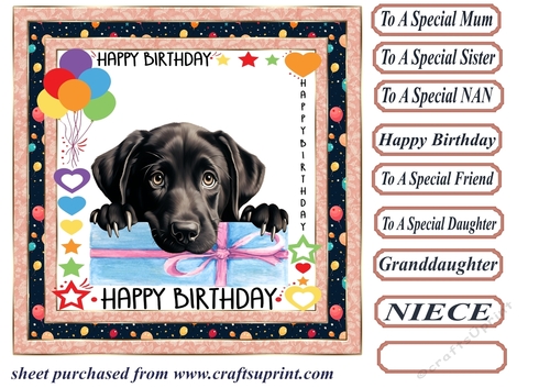 Pup Happy Birthday card front 12