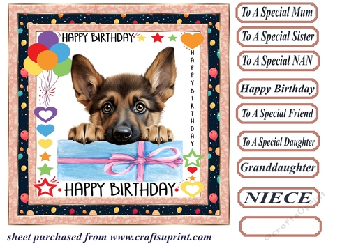 Pup Happy Birthday card front 15