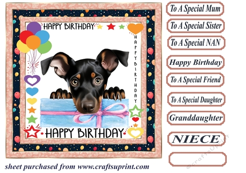 Pup Happy Birthday card front 16