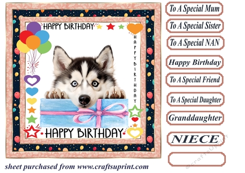 Pup Happy Birthday card front 20