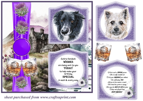2 Panel Scottish dogs card front 1