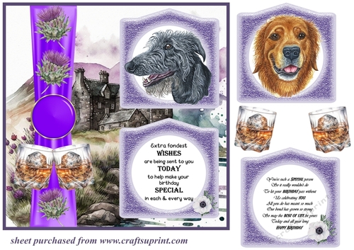 2 Panel Scottish dogs card front 2
