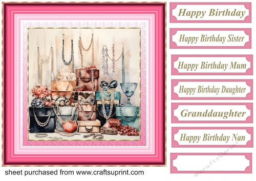 Pink Ladies accessories card front 2