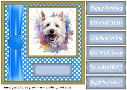 Its all about the splash West Highland terrier card front 5
