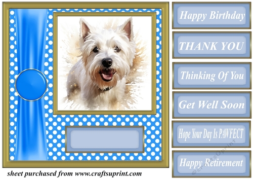Its all about the splash West Highland terrier card front 6