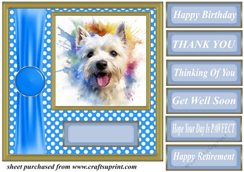 Its all about the splash West Highland terrier card front 7