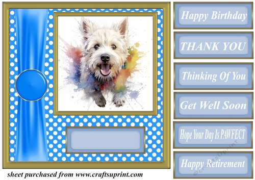 Its all about the splash West Highland terrier card front 8