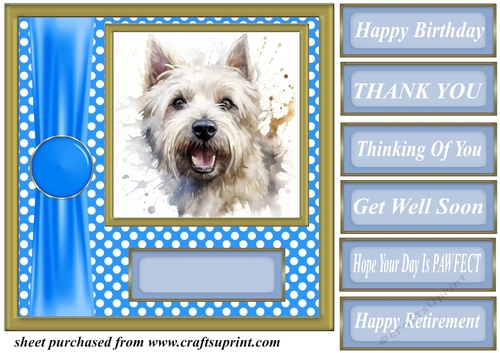 Its all about the splash West Highland terrier card front 13