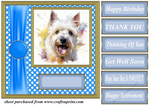 Its all about the splash West Highland terrier card front 15