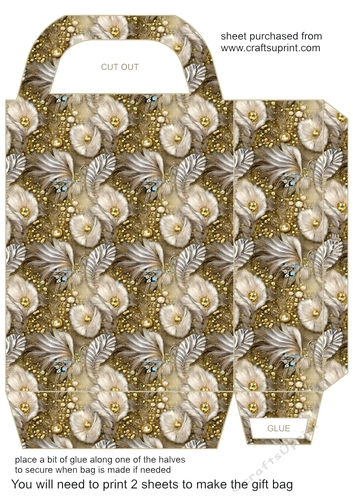 Gold floral gift bag 5