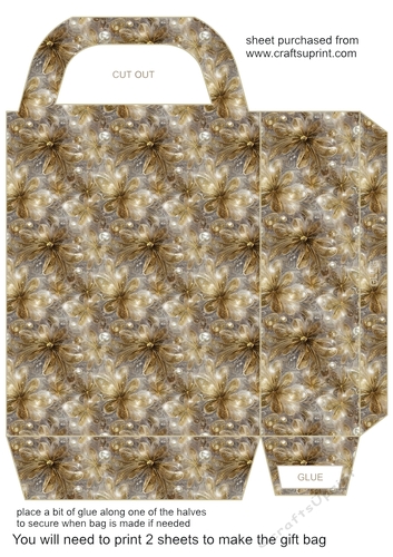 Gold floral gift bag 7