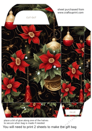 Traditional themed Christmas gift bag 3