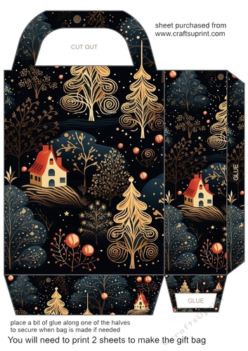 Traditional themed Christmas gift bag 8
