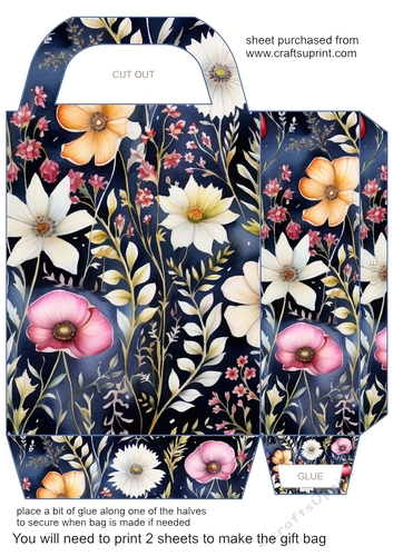 Christmas wild flowers gift bag 2