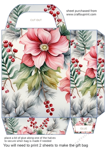Christmas wild flowers gift bag 5