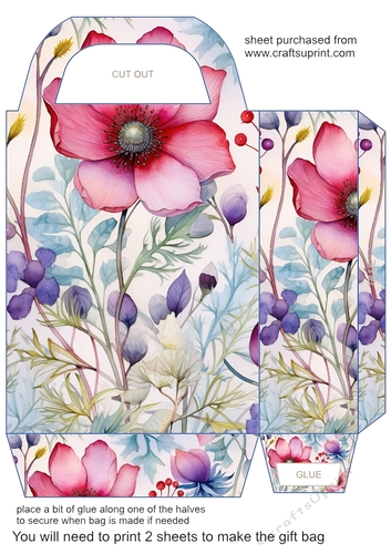 Christmas wild flowers gift bag 6