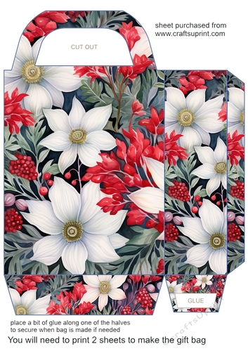 Christmas wild flowers gift bag 7