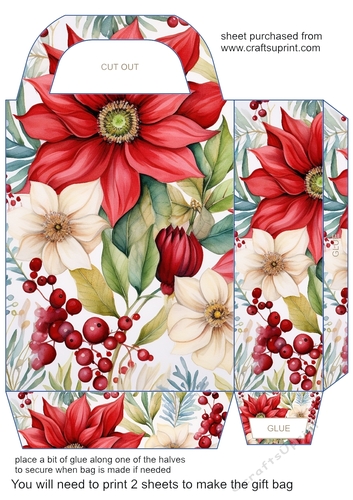 Christmas wild flowers gift bag 8