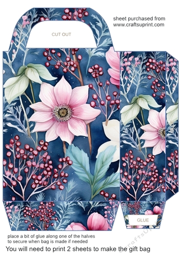 Christmas wild flowers gift bag 10