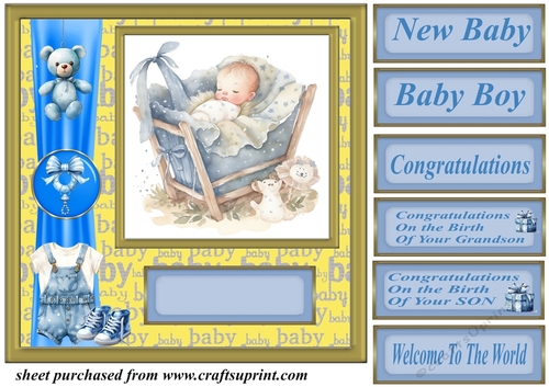 Baby boy card front