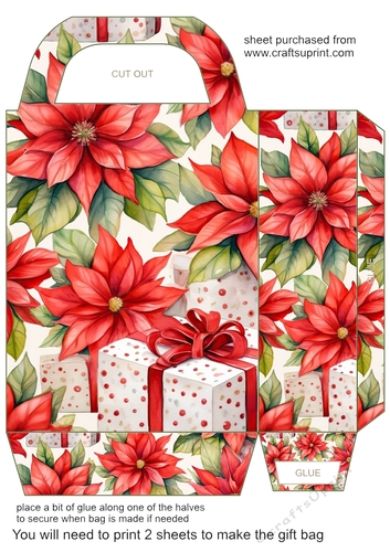 Christmas floral gift bag 5