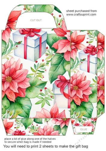 Christmas floral gift bag 7