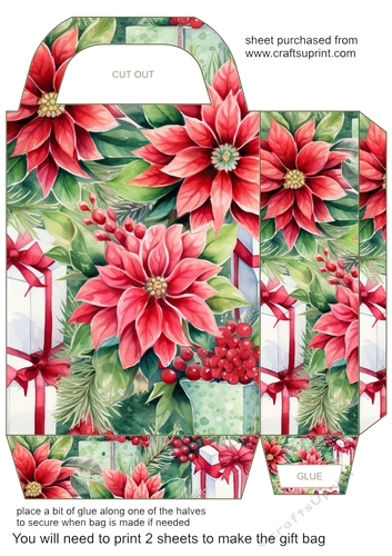 Christmas floral gift bag 8