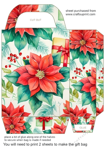 Christmas floral gift bag 10