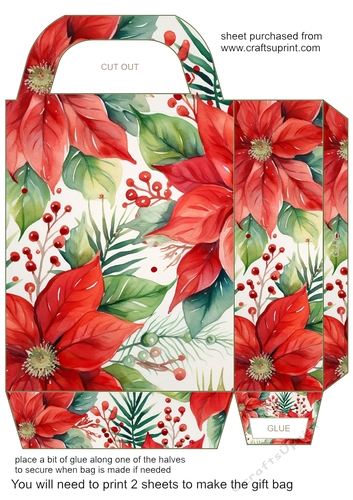 Christmas floral gift bag 12